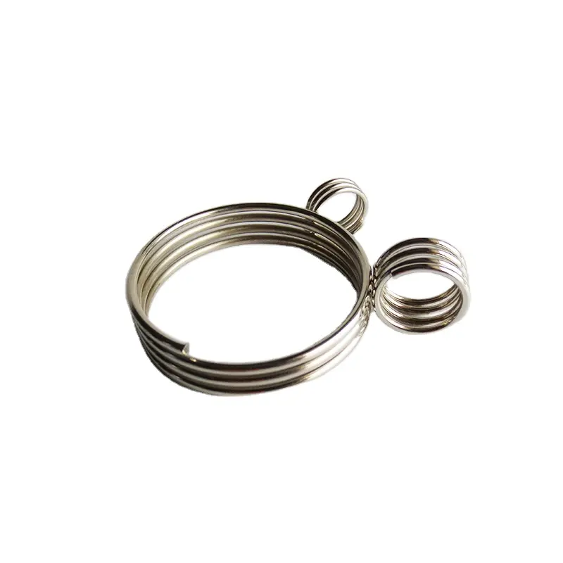 OEM Manufacturer Custom Carbon Steel Flat Compression Springs Round Metal Key Ring Spring