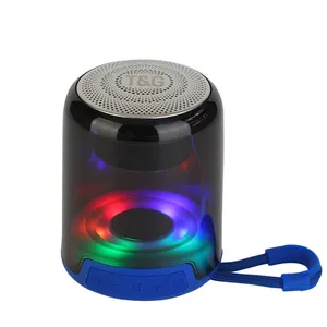 2023 New Coming TG314 TWS Wireless Speaker Outdoor Portable LED Light Plug-in U Disk Radio Subwoofer 3.5Aux TF Card