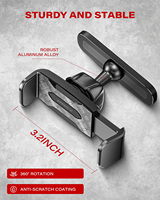 Support de téléphone magnétique universel A2C réglable à 360 degrés pour la salle de sport, le chariot de golf, le bureau, le mur, pliable, portable, pince à clip