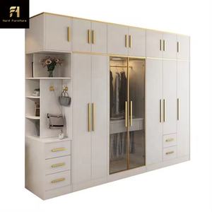 Armoires de Rangement Modulables Modernes et Durables avec Bordure Dorée sur Mesure pour Chambre d'Hôtel - Product Image 6