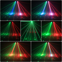 Hochleistungs-100W-Doppelkopf-Beam-Moving-Head-LED-DJ-Bühnenstrahler mit RGBW-Effekt, Grünem Laser und RGB-Streifen