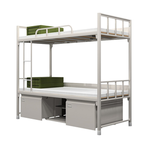 Fabricant de lits superposés en métal à bas prix Adultes modernes avec rangement Ados Garçons avec matelas <span class=keywords><strong>Lit</strong></span> superposé King Size en auberge de jeunesse - Product Image 3