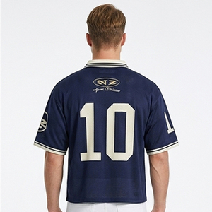 Camiseta de Fútbol de Malla de Poliéster con Corte Cuadrado Personalizado, Camiseta Corta Estilo <span class=keywords><strong>Polo</strong></span> para Hombre, Camisetas de Fútbol y Rugby Sublimadas para Hombre - Product Image 2