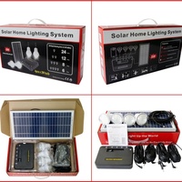 Système d'énergie solaire 8W/11V PERC Panneau solaire monocristallin en silicium 3 ampoules LED Éclairage domestique Charge de téléphone Solution d'alimentation BIPV