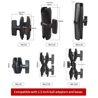 Dudukan 38mm 1.5 Inci untuk Ram Ball Base Holder Adapter untuk iPad Tab Tablet Holder Panel PC Heavy Duty Mobil Truk Suction VESA Ball