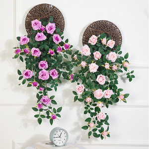 Guirnalda de Rosas Artificiales Decorativas para Colgar en la Pared, de Seda, de 30cm-100cm, Decoración para el Hogar - Product Image 1