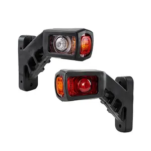 Commercio all'ingrosso 10-30v camion camion rosso ambra bianco Led Bar luci gomma stelo lampada indicatore laterale contorno luce esterna Emark