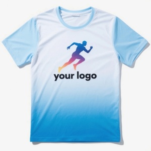 Custom Screen Print Formal Casual Short Sleeve Regular Fit Knitted T-<b>Shirt</b> High Quality <b>Polyester</b>/Cotton Men - Product Image 6