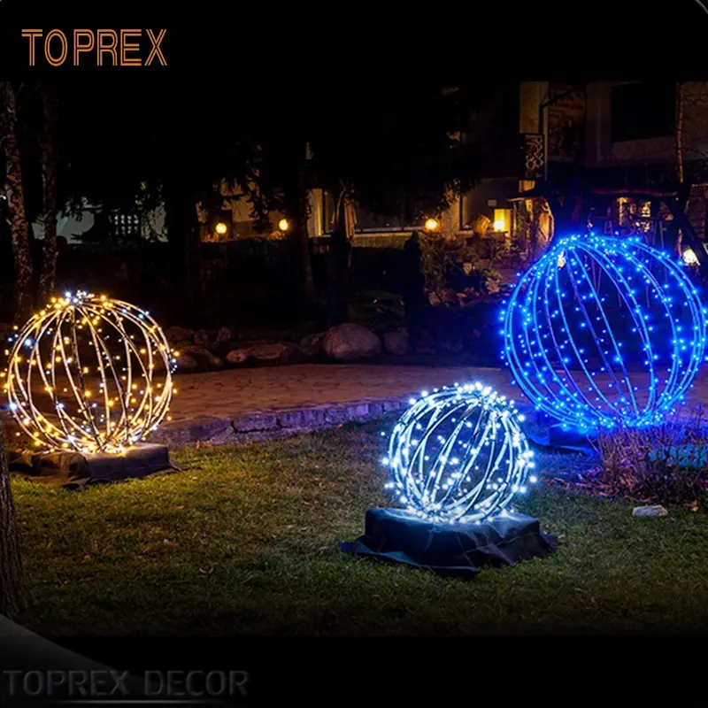 600 светодиоды 3D мотив уличные шаровые огни RGB фиолетовый излучающий для рождественских и пасхальных украшений IP65 Номинальный для домашнего пейзажа