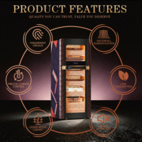 Humidor à cigares avec compresseur, réfrigérateur électrique pour cigares, température et humidité constantes, bois de cèdre espagnol, armoire de refroidissement pour cigares C5