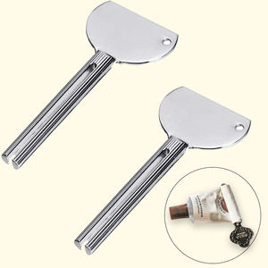 Rodillo de acero inoxidable para tubos de pasta de dientes, herramienta exprimidora de tubos metálicos, extractor de pasta de dientes para pintura, crema cosmética, tinte para el cabello, baño - Product Image 4