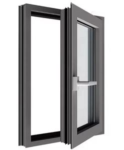 Fenêtre à battant en aluminium avec double vitrage insonorisé, personnalisable en couleur, taille, inclinaison et ouverture vers l'intérieur ou vers l'extérieur - Product Image 5