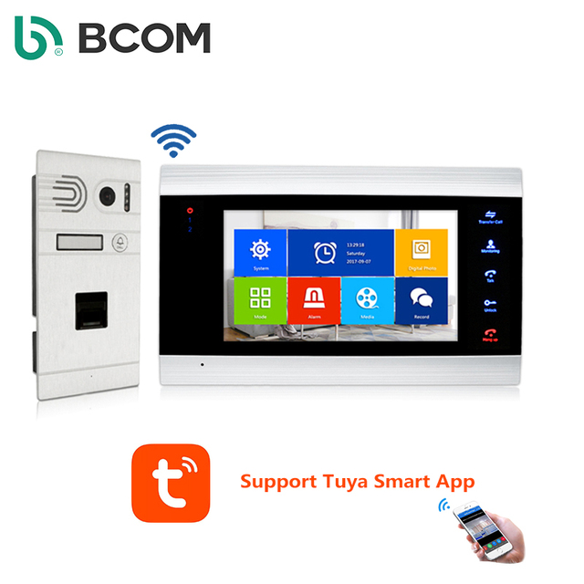 2025 New Design Home Security Hot Sell WiFi Video Doorbell Phone Intercom System with Tuya APP Support 4000 Fingerprint Villa