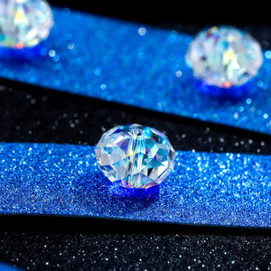 Perle en cristal de verre stéréoscopique Aurora Phantom faite à la main galvanoplastie 3A Bracelet plat accessoires de perles de bricolage - Product Image 3