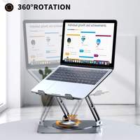 Aksesoris Komputer Lainnya: Stand Laptop Ergonomis Aluminium Lipat Vertikal dengan Rotasi 360 Derajat dan Ketinggian yang Dapat Disesuaikan