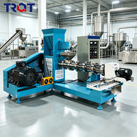 Nouvelle machine d'extrusion de granulés Tianruo à vis simple de type sec pour aliments pour poissons, crevettes et chiens, en acier à haute teneur en carbone, capacité de 700 kg/h