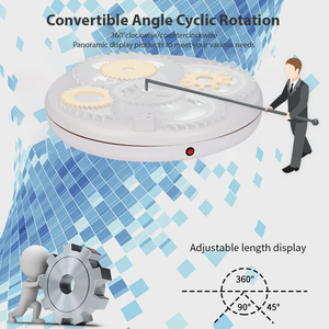 Com soquete árvore de natal mesa giratória elétrica 100kg carga 360 ° controle remoto girar fotografia plataforma 45cm - Product Image 4