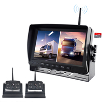 Caméra de recul sans fil avec moniteur DVR 7 pouces à quatre écrans pour remorque et camion, signal numérique HD 1080P, système de caméra de recul sans fil