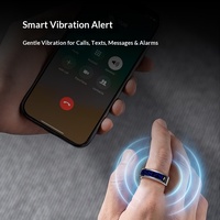 Anneau intelligent SR16 avec écran, en acier inoxydable, suivi de santé portable, chargement magnétique pour Android et iOS, surveillance HRV, Smartring