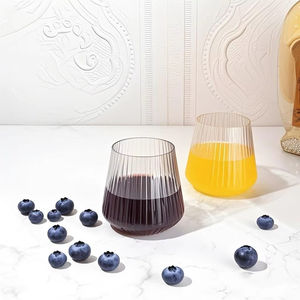 Bols de poinçon sans tige nervurés en plastique translucide incassable et léger - Product Image 4