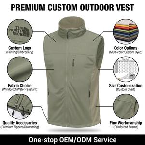 Chaleco Softshell Elástico en 4 Direcciones para <span class=keywords><strong>Hombre</strong></span>, Ligero, Cortavientos, Chaleco Utilitario para Exteriores, Proveedor Mayorista, OEM Personalizado - Product Image 3