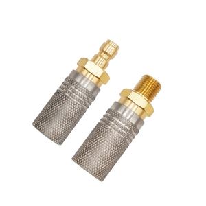 Adaptador de Conexión Rápida de Latón de 8mm, Macho y Hembra, para Carga de Aire, Desconexión Rápida, 1/8BSPP(G1/8), Plateado+Dorado, Zimakyfa OEM - Product Image 3