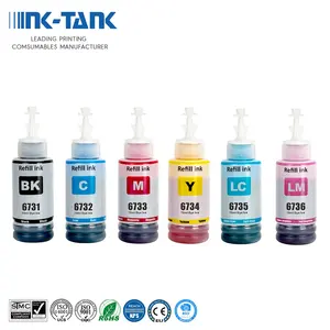 ENCRE-TANK 673 T673 T6731 Premium Compatible Couleur En Vrac Bouteille À Base D'eau Recharge Tinta Encre pour Epson L800 L805 L1800 Imprimante