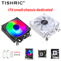 Refroidisseur de processeur TISHRIC ITX 4 caloducs Tour de refroidissement du processeur Ventilateur de processeur pour Intel LGA 1200 115X 1700 Refroidisseur de processeur Ventilateur de refroidissement du processeur