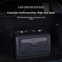 Organisateur de coffre de voiture, boîte de rangement pour coffre, boîte de rangement pour SUV et berlines, grande capacité, robuste, étanche, avec serrure