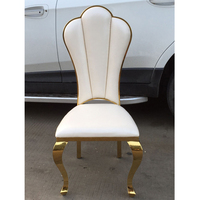 Chaise de salle à manger moderne en cuir et velours avec pieds en acier inoxydable pour restaurant, maison, école