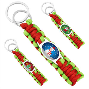 Llavero de Paracord de Supervivencia con Diseño de Logotipo Personalizado, Bandera de Puerto Rico, Amor por el Fútbol, Profesor, Unicornio, Cadenas para Llaves - Product Image 4