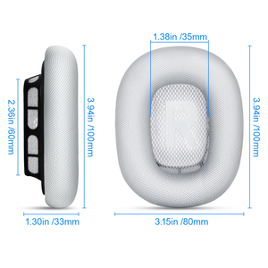 Coussinets d'oreille de remplacement souples pour écouteurs intra-auriculaires, coussinets pour étui <span class=keywords><strong>Airpod</strong></span> <span class=keywords><strong>Max</strong></span>, coussinets pour Apple Airpods <span class=keywords><strong>Max</strong></span> - Product Image 4