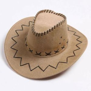 Chapeau de cowboy occidental en gros, casquette d'été en fausse fourrure et cuir, chapeau de chevalier pour le camping en plein air - Product Image 3
