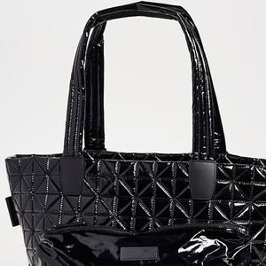 Bolso Tote de Piel Sintética para Mujer, Diseño Acolchado Patentado Personalizado, Bolso de Playa, Resistente al Agua, Cierre de Cremallera, Negro, Todas las Temporadas - Product Image 2