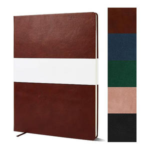 Caja de regalo de cuaderno de diario grueso de cuero de tapa dura Premium marrón rosa para escritores periodistas reuniones de negocios estudiantes - Product Image 2