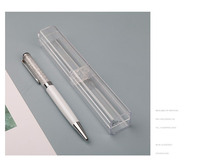 Boîte-cadeau de stylo transparent acrylique Boîte de stockage de stylo réutilisable en plastique Porte-crayon transparent Porte-stylo unique