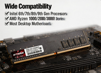 RAM de jeu pour ordinateur de bureau 2026 Dual Txrui/OEM DDR4 8 Go 2666 MHz ECC RGB LED double canal avec dissipateur thermique à moule privé - Stock disponible