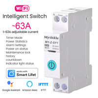 Interrupteur intelligent WiFi mini Solivo AC230V 16A Tuya, contrôle bidirectionnel DIY, fonction de commande à distance par application, voix et minuterie pour la domotique