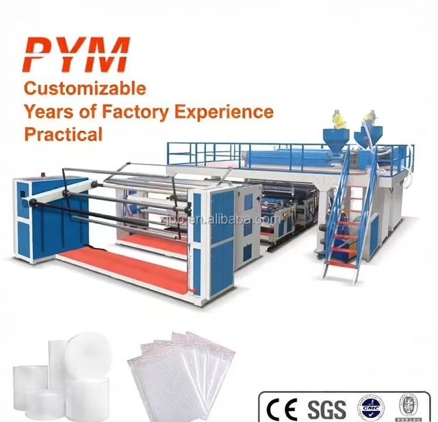 Full-Automatic 5-Layer Co-Extrusion PE Composite Bubble Film Production Line