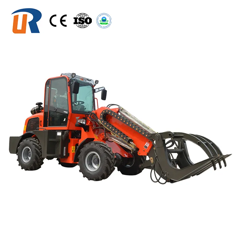 Mini chargeur rétractable 1500kg, 1 5ton, accessoire agricole, pelle télescopique