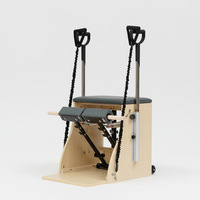 Chaise Wunda en bois d'érable, équipement de Pilates Reformer, machine pliable avec correcteur, tapis et lit pour Pilates Wunda Chair
