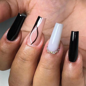 Uñas Postizas Semimanuales de Lujo con Diseño de Hoja de Arce Dorada, <span class=keywords><strong>Serie</strong></span> Roja y Dorada, Precio al por Mayor - Product Image 6