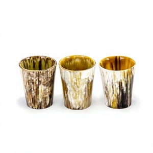 Vasos para Beber de Cuerno de Búfalo, Forma Natural, Pulidos, Estilo Rústico, Decoración para el Hogar, Vaso de Cuerno - Product Image 1
