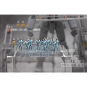 RG HG 1/144 Figurines imprimées haute précision, Soldats Zeon de la contre-attaque, lot de 8 figurines en PVC, Scène d'hangar avec effets sonores et lumières, Sazabi - Product Image 4
