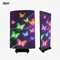 Afficheur LED pliable Plug & Play P1.25-P2.5 GOB, alimentation par batterie en option, afficheur numérique LED pour la publicité en magasin de beauté