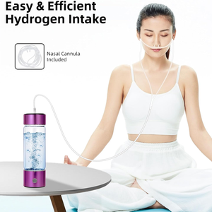 2025 portatile 460ml di vetro idrogeno bottiglia di acqua generatore 1000 <span class=keywords><strong>Ppb</strong></span> con inalatore USB ricaricabile per uso domestico all'aperto - Product Image 6