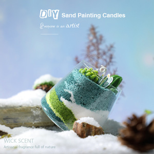 Coffret Cadeau Bougie Aromatique DIY Art du <span class=keywords><strong>Sable</strong></span>, Ornement de Noël Fait Main pour Événements, Cadeau Créatif Parfumé en <span class=keywords><strong>Cire</strong></span> de <span class=keywords><strong>Sable</strong></span> Premium pour Anniversaire - Product Image 2