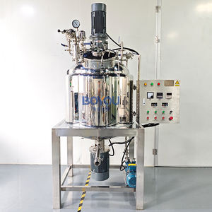 Tanque de mezcla 100 litros 500 litros tapa fija mezclador emulsionante al vacío para la fabricación de champú en crema cosmética - Product Image 2