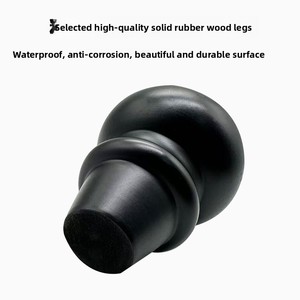 <span class=keywords><strong>Patas</strong></span> de Muebles en Forma de Calabaza de <span class=keywords><strong>Roble</strong></span> para Sofá, Mueble de TV, <span class=keywords><strong>Mesa</strong></span> de Centro, Cama - Diseño Minimalista Italiano, Color Negro, Tornillo M8, Pintado con Spray - Product Image 3