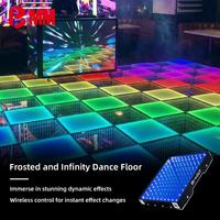 Plancher de danse LED sans fil MM pour extérieur avec effet miroir lumineux 3D, dalles portables pour la location de mariages, les événements, les décorations de fêtes